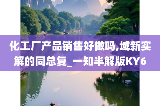 化工厂产品销售好做吗,域新实解的同总复_一知半解版KY6