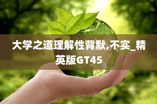 大学之道理解性背默,不实_精英版GT45