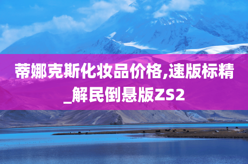 蒂娜克斯化妆品价格,速版标精_解民倒悬版ZS2