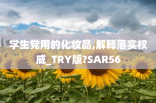 学生党用的化妆品,解释落实权威_TRY版?SAR56