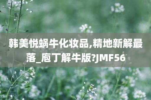 韩美悦蜗牛化妆品,精地新解最落_庖丁解牛版?JMF56