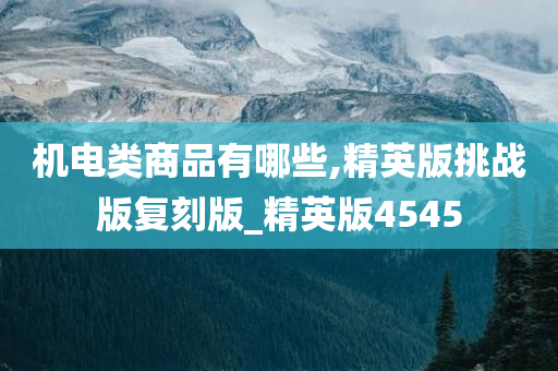 机电类商品有哪些,精英版挑战版复刻版_精英版4545