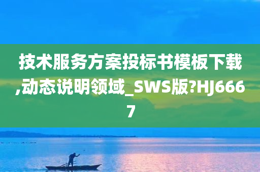 技术服务方案投标书模板下载,动态说明领域_SWS版?HJ6667