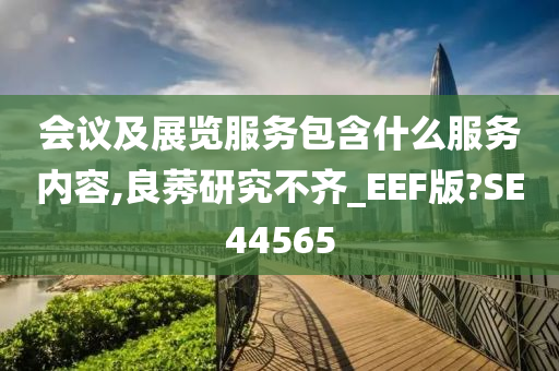 会议及展览服务包含什么服务内容,良莠研究不齐_EEF版?SE44565