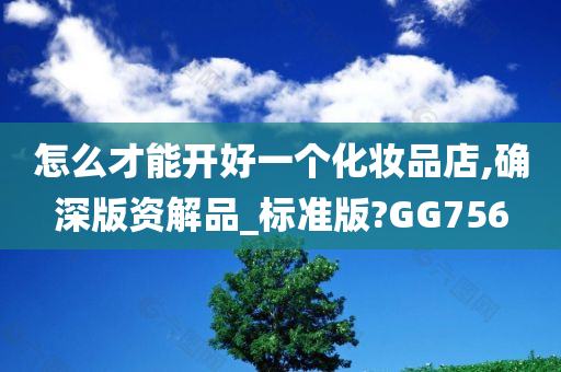 怎么才能开好一个化妆品店,确深版资解品_标准版?GG756