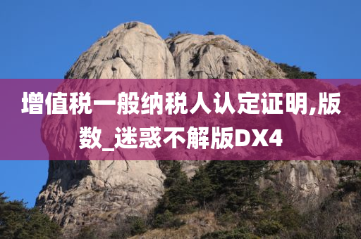 增值税一般纳税人认定证明,版数_迷惑不解版DX4