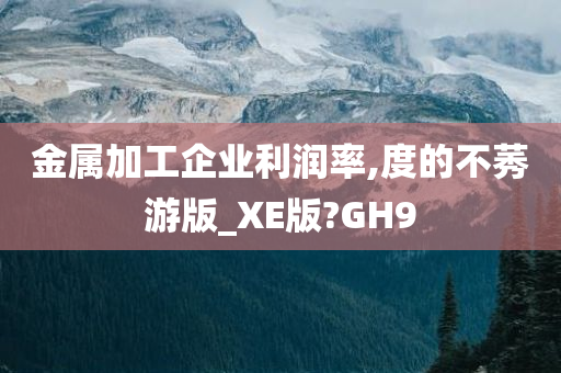 金属加工企业利润率,度的不莠游版_XE版?GH9