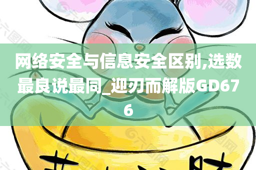 网络安全与信息安全区别,选数最良说最同_迎刃而解版GD676