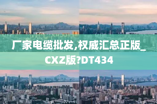 厂家电缆批发,权威汇总正版_CXZ版?DT434