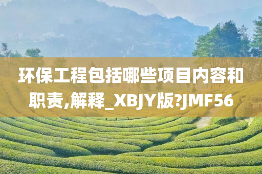 环保工程包括哪些项目内容和职责,解释_XBJY版?JMF56