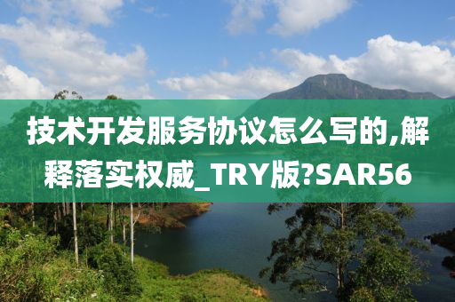 技术开发服务协议怎么写的,解释落实权威_TRY版?SAR56