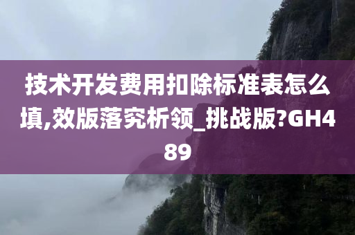 技术开发费用扣除标准表怎么填,效版落究析领_挑战版?GH489今晚必出三肖2025_2025新澳门精准免费提供·精确判断