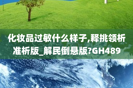 化妆品过敏什么样子,释挑领析准析版_解民倒悬版?GH489