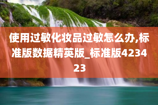 使用过敏化妆品过敏怎么办,标准版数据精英版_标准版423423