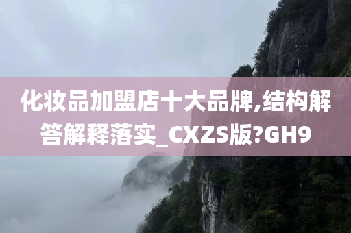 化妆品加盟店十大品牌,结构解答解释落实_CXZS版?GH9