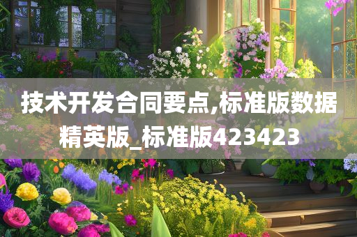 技术开发合同要点,标准版数据精英版_标准版423423