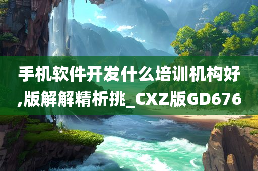 手机软件开发什么培训机构好,版解解精析挑_CXZ版GD676