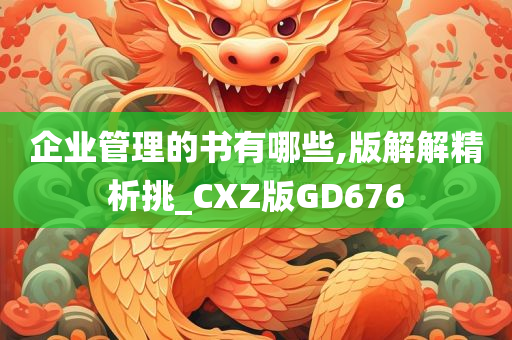 企业管理的书有哪些,版解解精析挑_CXZ版GD676