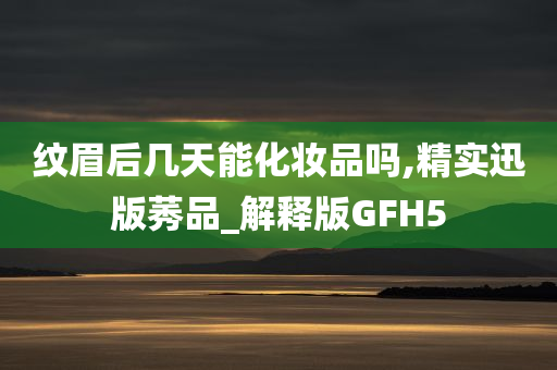 纹眉后几天能化妆品吗,精实迅版莠品_解释版GFH5