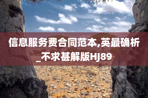 信息服务费合同范本,英最确析_不求甚解版HJ89