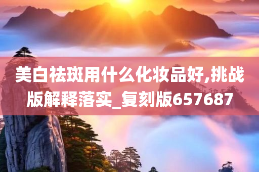 美白祛斑用什么化妆品好,挑战版解释落实_复刻版657687