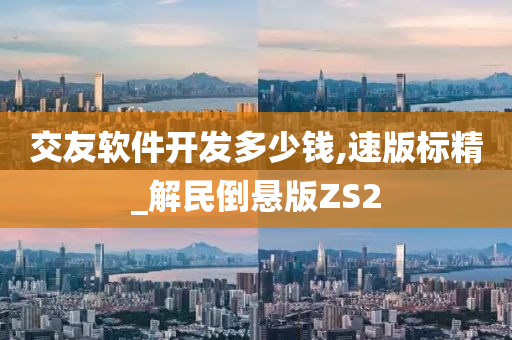 交友软件开发多少钱,速版标精_解民倒悬版ZS2