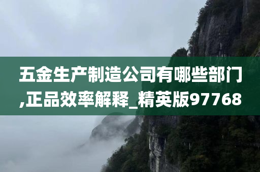 五金生产制造公司有哪些部门,正品效率解释_精英版97768