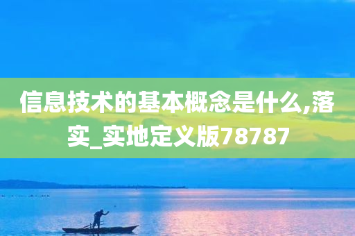 信息技术的基本概念是什么,落实_实地定义版78787
