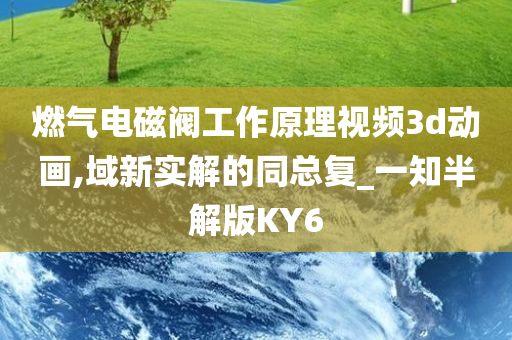 燃气电磁阀工作原理视频3d动画,今晚必出三肖2025_2025新澳门精准免费提供·精确判断域新实解的同总复_一知半解版KY6