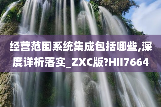 经营范围系统集成包括哪些,深度详析落实_ZXC版?HII7664