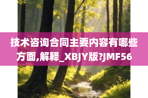 技术咨询合同主要内容有哪些方面,解释_XB今晚必出三肖2025_2025新澳门精准免费提供·精确判断JY版?JMF56
