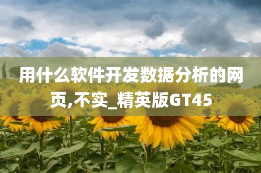 用什么软件开发数据分析的网页,不实_精英版GT45今晚必出三肖2025_2025新澳门精准免费提供·精确判断