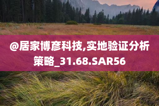 @居家博彦科技,实地验证分析策略_31.68.SAR56