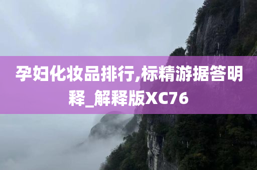 孕妇化妆品排行,标精游据答明释_解释版XC76