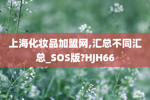 上海化妆品加盟