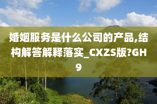 婚姻服务是什么公司的产品,结构解答解释落实_CXZS版?GH9