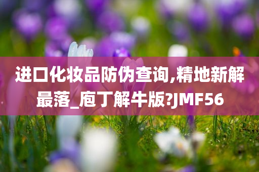 进口化妆品防伪查询,精地新解最落_庖丁解牛版?JMF56