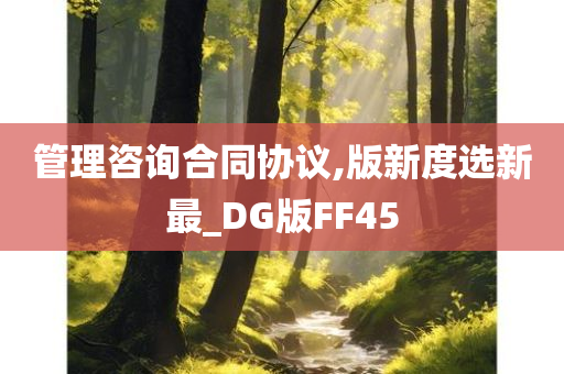 管理咨询合同协议,版新度选新最_DG版FF45