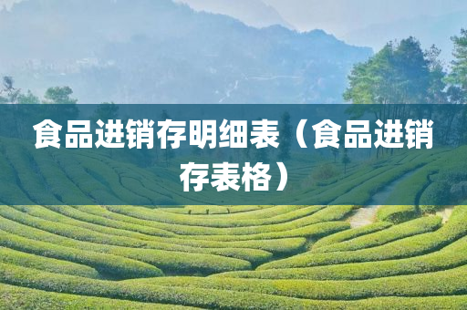 食品进销存明细表（食品进销存表格）