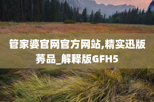 管家婆官网官方网站,精实迅版莠品_解释版GFH5