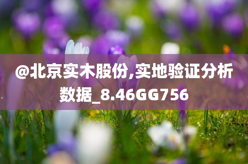 @北京实木股份,实地验证分析数据_8.46GG756
