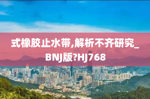式橡胶止水带,解析不齐研究_BNJ版?HJ768