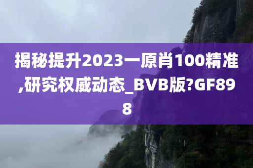 揭秘提升2023一原肖100精准,研究权威动态_BVB版?GF898