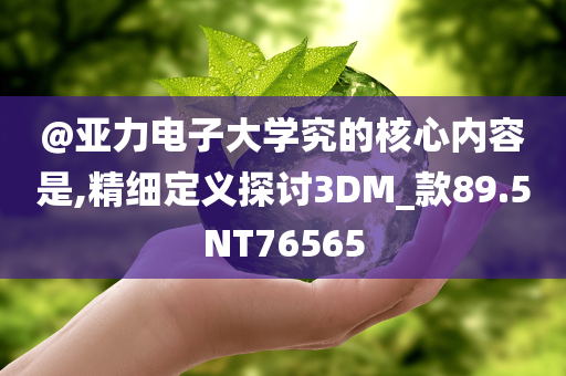@亚力电子大学究的核心内容是,精细定义探讨3DM_款89.5NT76565