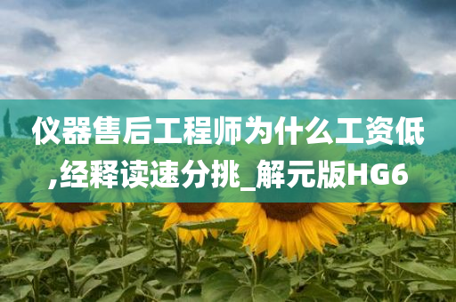 仪器售后工程师