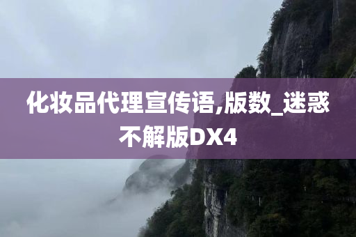 化妆品代理宣传语,版数_迷惑不解版DX4
