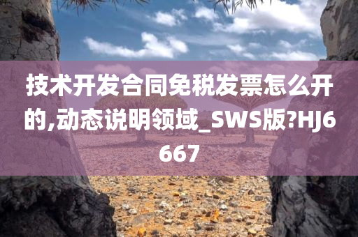 技术开发合同免税发票怎么开的,动态说明领域_SWS版?HJ6667
