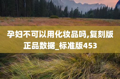 孕妇不可以用化妆品吗,复刻版正品数据_标准版453