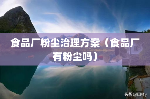 食品厂粉尘治理方案（食品厂有粉尘吗）