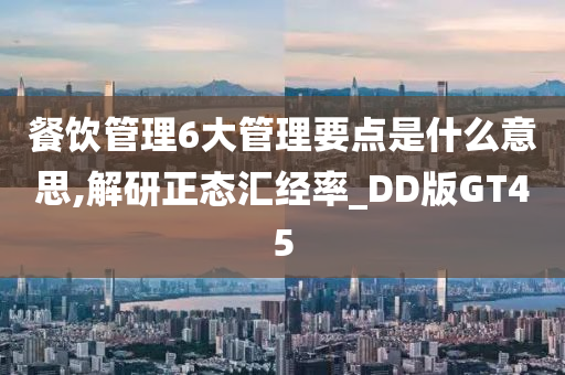 餐饮管理6大管理要点是什么意思,解研正态汇经率_DD版GT45
